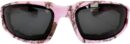 Womens Motorcycle Glasses Foam Padded Pink Frame Cycling Riding Glasses UV400 Polycarbonate Motorcycle Goggles for Women