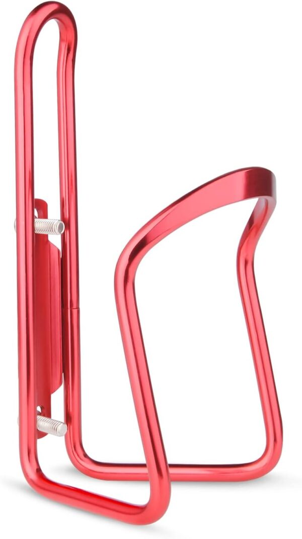 Bike Water Bottle Cage, 1Pack Cycling Bicycle Water Bottle Cage Holder Bracket for Mountain Bike MTB Road Bike, Bike Accessories, Made of Lightweight Aluminum Alloy (Red) - Image 2