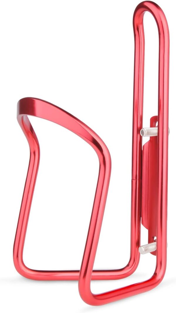 Bike Water Bottle Cage, 1Pack Cycling Bicycle Water Bottle Cage Holder Bracket for Mountain Bike MTB Road Bike, Bike Accessories, Made of Lightweight Aluminum Alloy (Red)