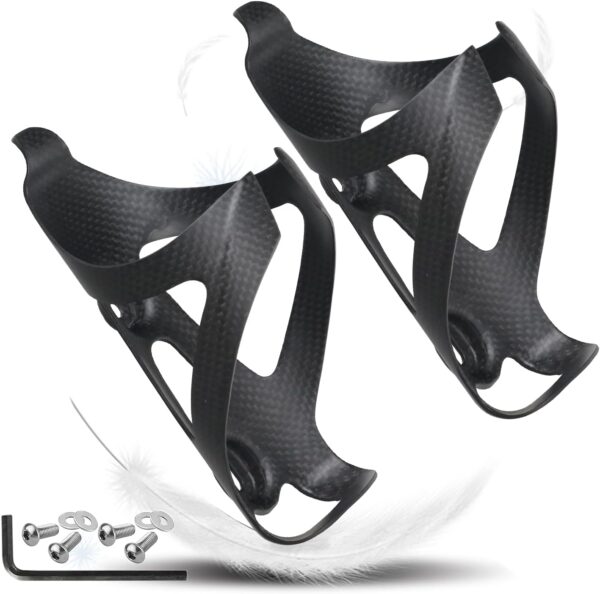 Carbon Fiber Water Bottle Holder for Bicycle Mountain Bike Cup Holder Ultralight Bike Water Bottle Cages for MTB Mountain Road Bike Cycling