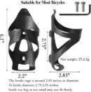 2 Pack Ultra-Light Full Carbon Fiber Water Bottle Cage, Bike Water Bottle Holder Brackets for Road & Mountain Bike
