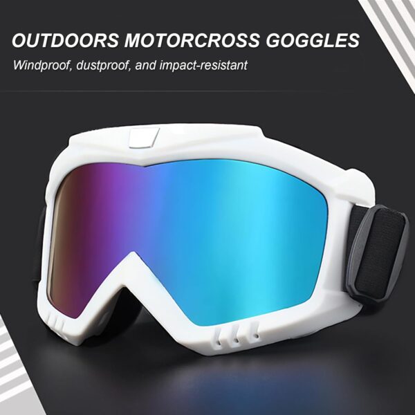 Dirt Bike Goggles, Motorcycle Goggles 2 Pack  Goggles Riding Goggles Ski Goggles Windproof Glasses Racing Goggles - Image 2