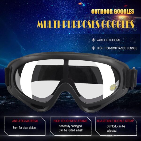 10 Pcs Motorcycle Set, 5 Dirt Bike Ski Goggles UV Protection Dustproof Windproof Safety Glasses with 5 Face Mask, - Image 2