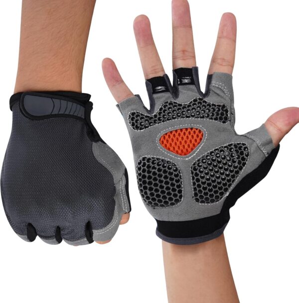 Cycling Gloves Half Finger Men's and Women's Fitness Gloves for Cycling, Breathability, Anti Slip Yoga Equipment, Anti cocooning, Wrist Protection Thickened Palm